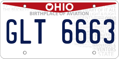 OH license plate GLT6663