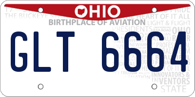 OH license plate GLT6664