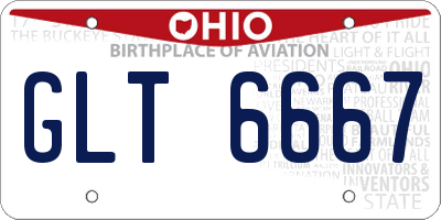 OH license plate GLT6667