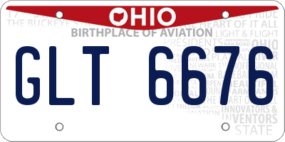 OH license plate GLT6676