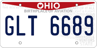 OH license plate GLT6689