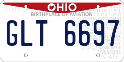 OH license plate GLT6697