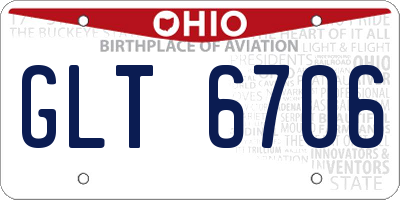 OH license plate GLT6706