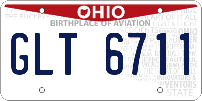 OH license plate GLT6711