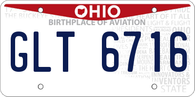 OH license plate GLT6716