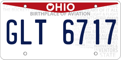 OH license plate GLT6717