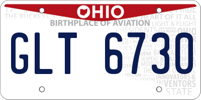 OH license plate GLT6730