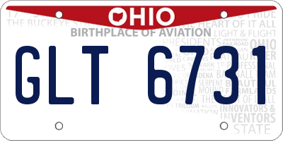 OH license plate GLT6731