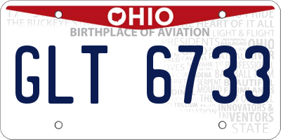 OH license plate GLT6733