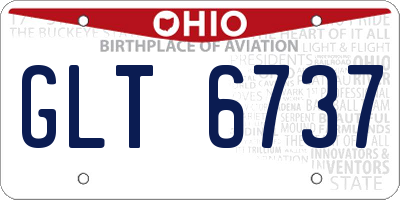 OH license plate GLT6737