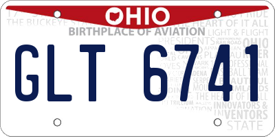 OH license plate GLT6741