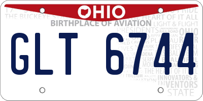 OH license plate GLT6744