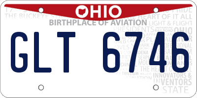 OH license plate GLT6746