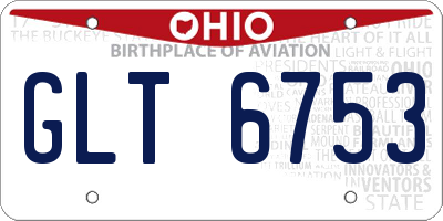 OH license plate GLT6753