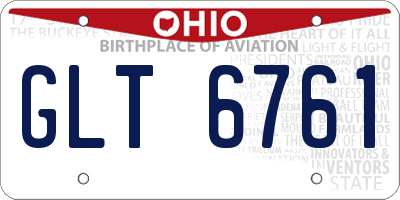 OH license plate GLT6761