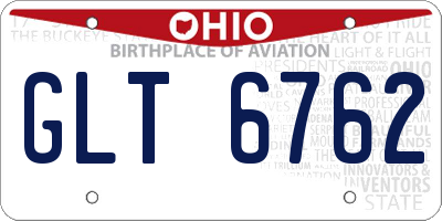 OH license plate GLT6762