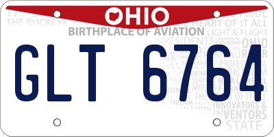 OH license plate GLT6764
