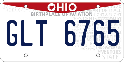 OH license plate GLT6765
