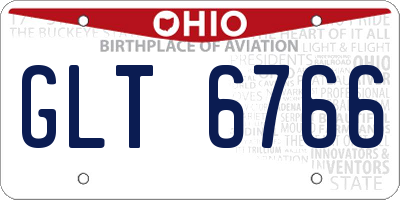 OH license plate GLT6766