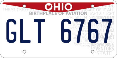 OH license plate GLT6767