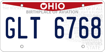 OH license plate GLT6768