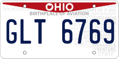 OH license plate GLT6769