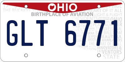 OH license plate GLT6771