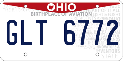 OH license plate GLT6772