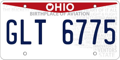 OH license plate GLT6775