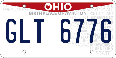 OH license plate GLT6776