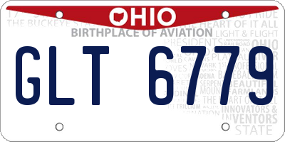 OH license plate GLT6779