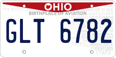 OH license plate GLT6782