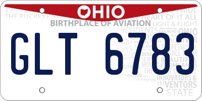 OH license plate GLT6783