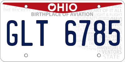 OH license plate GLT6785