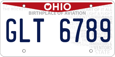 OH license plate GLT6789