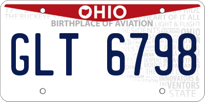 OH license plate GLT6798