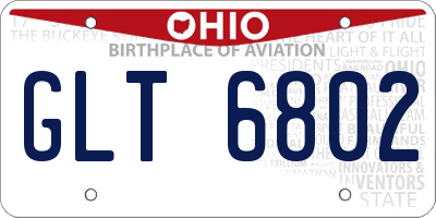 OH license plate GLT6802