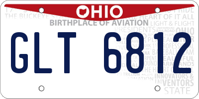 OH license plate GLT6812