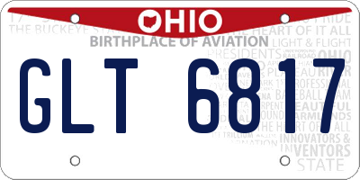 OH license plate GLT6817