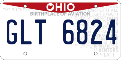 OH license plate GLT6824