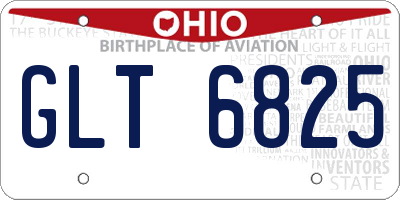 OH license plate GLT6825