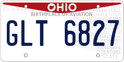 OH license plate GLT6827