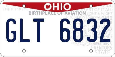 OH license plate GLT6832