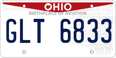 OH license plate GLT6833
