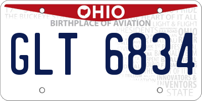 OH license plate GLT6834