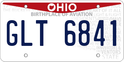 OH license plate GLT6841