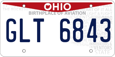 OH license plate GLT6843