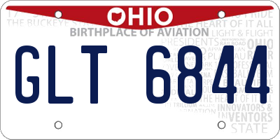 OH license plate GLT6844