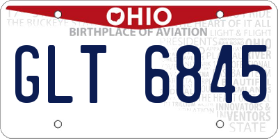 OH license plate GLT6845