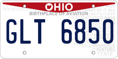 OH license plate GLT6850